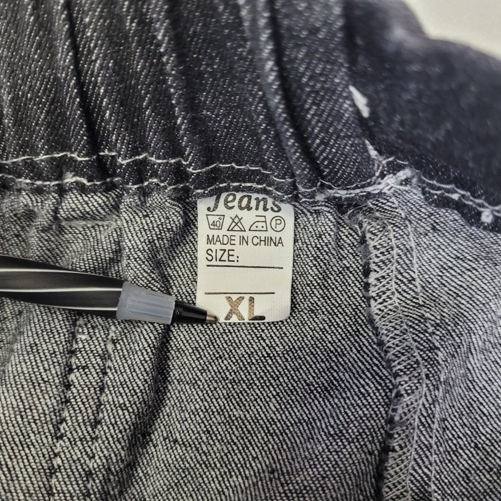 Jeans High Rise Elastic Back, Zip and tie Front XL EUC - Picture 11 of 11